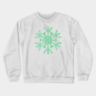 Snowflake (teal) Crewneck Sweatshirt